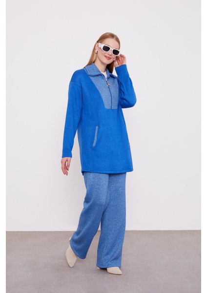 Saks Sim Detaylı Kaşmir İkili Takım