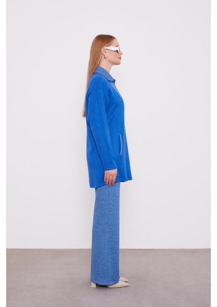 Saks Sim Detaylı Kaşmir İkili Takım modelleri