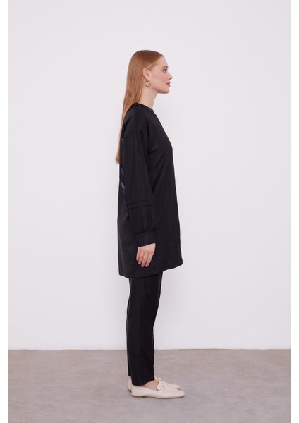 Siyah Cep Detaylı Aerobin İkili Takım modelleri