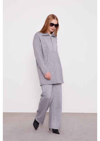 Gri Sim Detaylı Kaşmir İkili Takım fiyatları