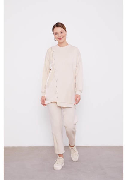 Krem Zincir Detaylı Spor Takım
