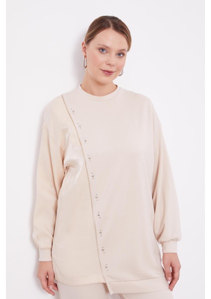 Krem Zincir Detaylı Spor Takım modelleri