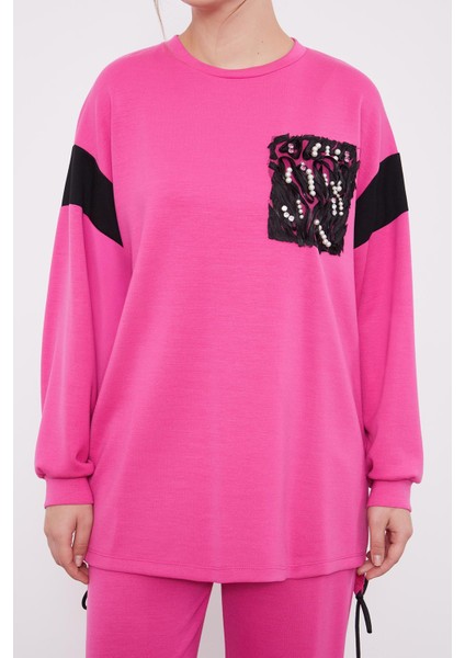 Fuşya İnci Detaylı Spor Takım indirimleri