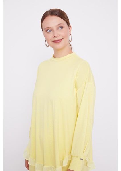 Sarı Şifon Volanlı Spor Takım indirimleri