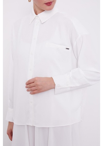 Ekru Şifon Pilise Detaylı Etekli Takım indirimleri