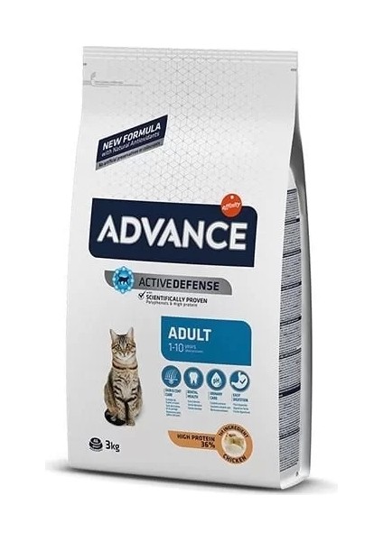 Yüksek Proteinli Tavuklu Yetişkin Kedi Maması 3 kg