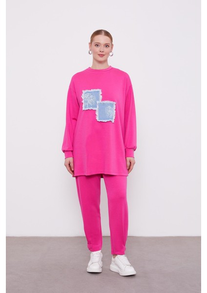 Fuşya Kot Detaylı Spor Takım fiyatları