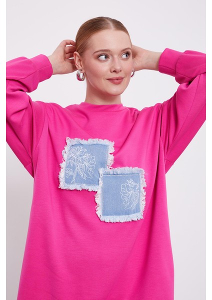 Fuşya Kot Detaylı Spor Takım indirimleri