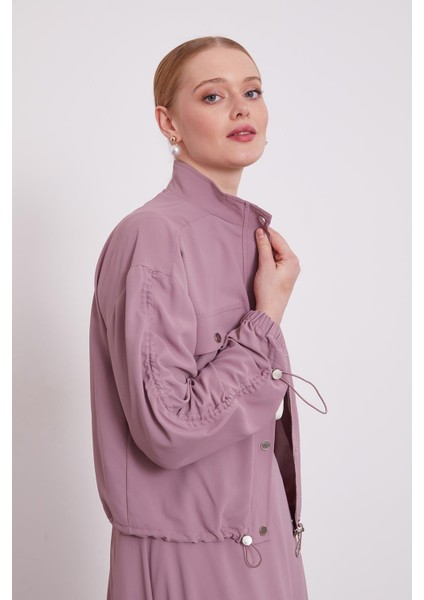 K.lila Bomber Ceketli Etek Takım