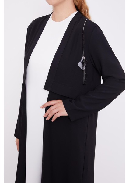 Siyah Broş Detaylı İçli Yelek Takım fırsatları