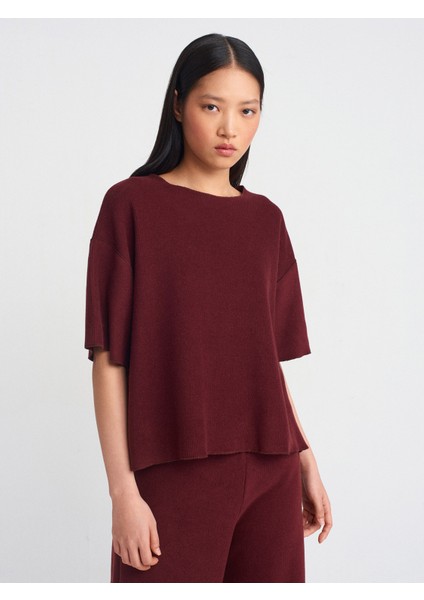 31537 Yumuşak Fitilli Top-Bordo