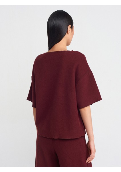 31537 Yumuşak Fitilli Top-Bordo