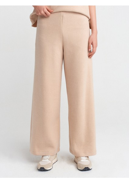 71833 Geniş Paça Fitilli Pantolon-Bej modelleri