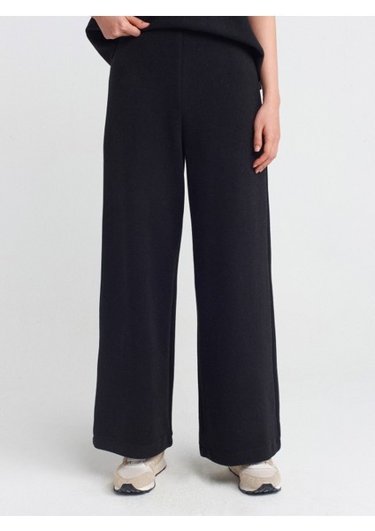 71833 Geniş Paça Fitilli Pantolon-Bej