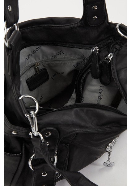 Siyah Zımba Detaylı Omuz Çantası fırsatları