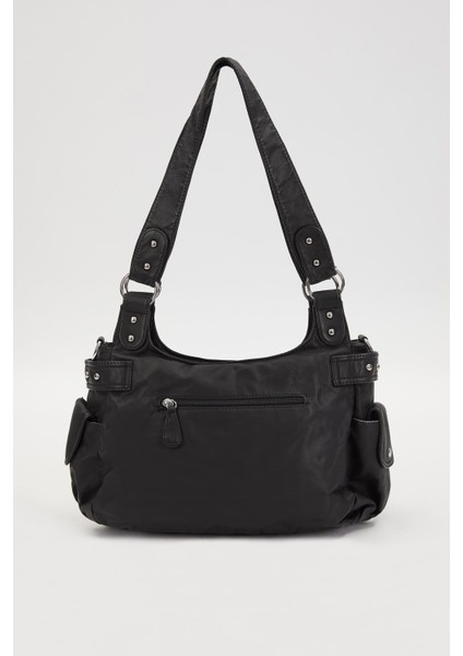 Siyah Zımba Detaylı Omuz Çantası indirimleri