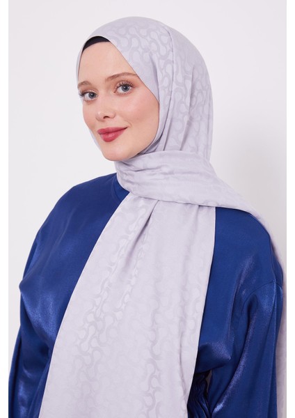 Gümüş S Desen Blue Jakar Şal