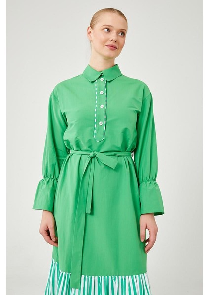 Benetton Çizgili Poplin Elbise modelleri
