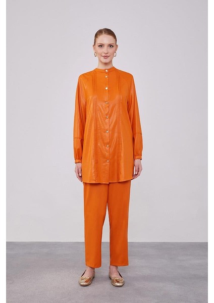 Kiremit Bisiklet Yaka Airobin Kumaş İkili Takım