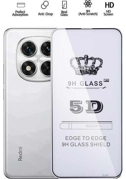 Xioami Redmi Note 14 Uyumlu Tam Kapatan Ekran Koruyucu Tamperli Kırılmaz Cam