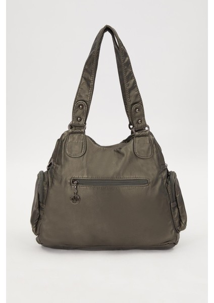 Gri Metal Zımba Detay Omuz Çantası indirimleri