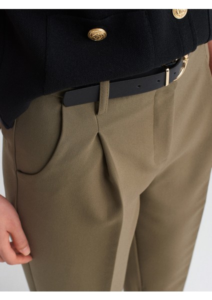 71533 Kemerli Havuç Fit Pantolon-Mavi fırsatları