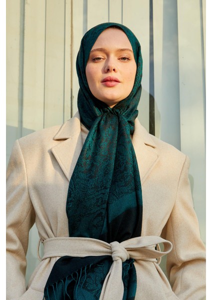 Zümrüt Püsküllü Etnik Kaşmir İpek Şal fiyatları