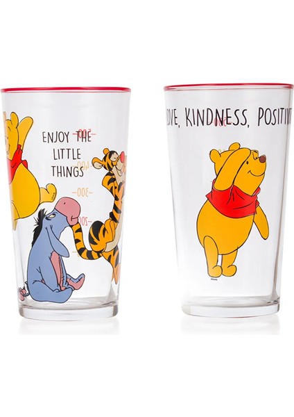 Winnie The Pooh Baskılı 2'li Cam Bardak fiyatları