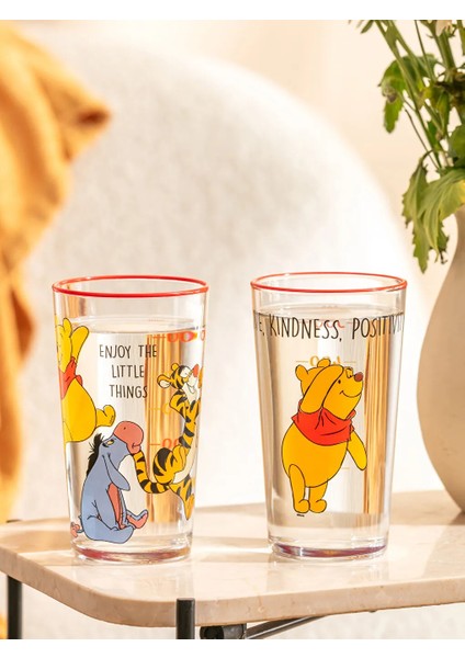Winnie The Pooh Baskılı 2'li Cam Bardak indirimleri