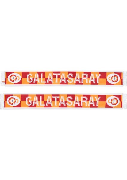Lisanslı Sarı Kırmızı Damalı Atkı
