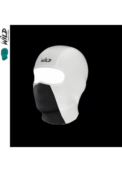Balaklava Termal Spor Motor Maske Shadow Beyaz Siyah
