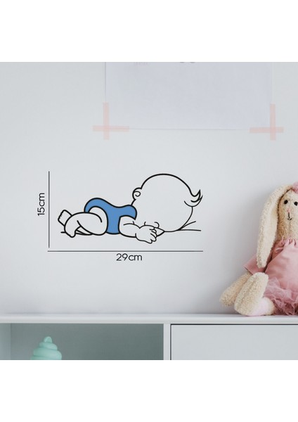 Erkek Bebek Figürlü Biblo - Bebek Odası Duvar Dekoru - Bioplastik