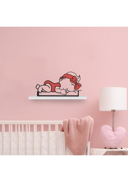 Kız Bebek Figürlü Biblo - Bebek Odası Duvar Dekoru - Bioplastik
