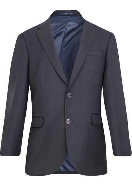 Lacivert Mono Yaka Klasik Ceket