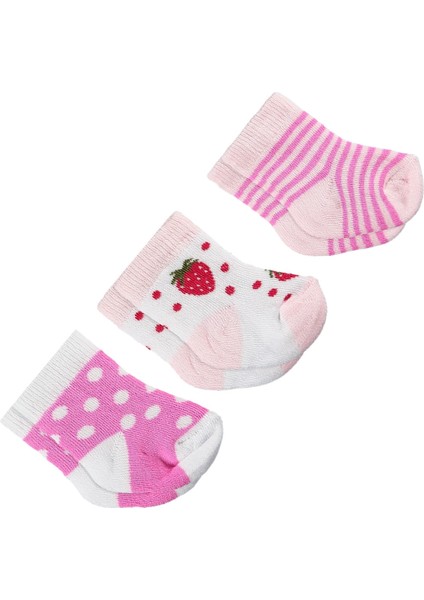 Kız Bebe Havlu Üçlü Set 1 Ay,6 Ay Çorap