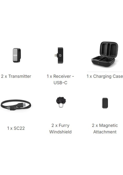 Wireless Micro Lightning Ikili Kablosuz Yaka Mikrofonu