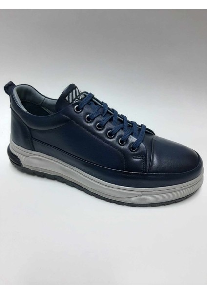 Deri Bağcıklı Lacivert Kışlık Erkek Ayakkabı C-711359RW