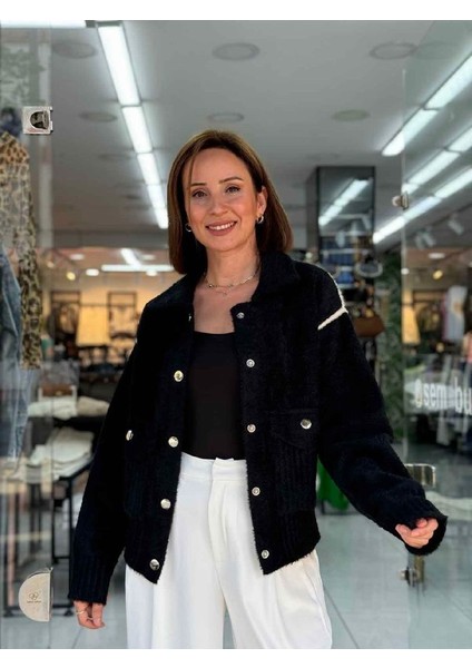 Angora Hırka Mont Kadın