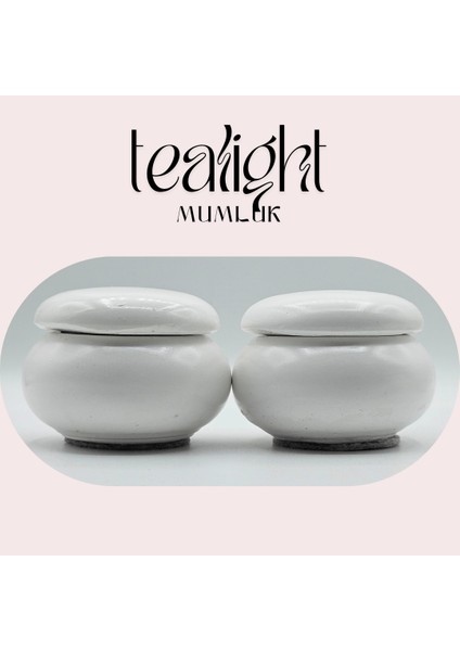 Aurora Tealight 2\'li Mumluk Seti | Dekoratif Çekim Obje | El Yapımı