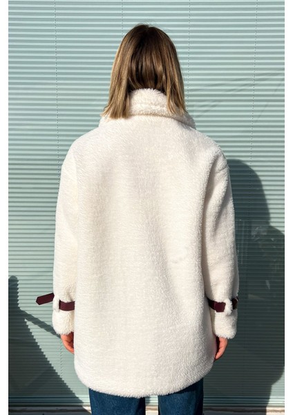 Kadın Kol Ağzı Kemerli Peluş Mont 5206 fırsatları