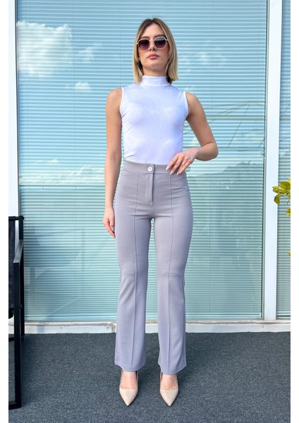 Kadın Ispanyol Krep Pantolon 7885