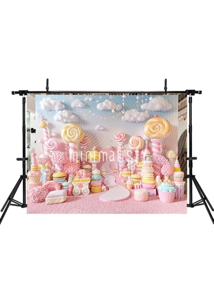 Pastel Renklerle Şeker Dünyası: Arka Plan 200X150CM, Stüdyo Fonu fiyatları