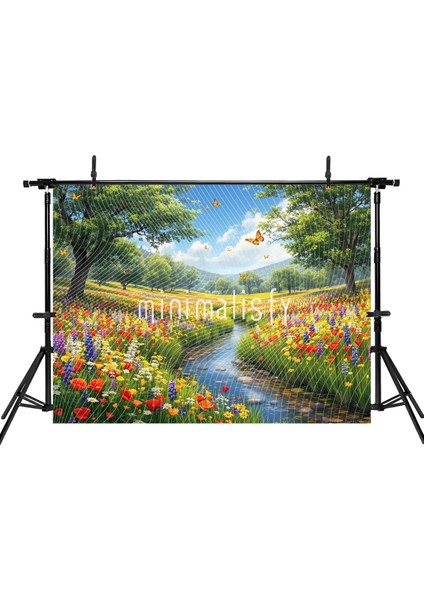 Renk Cümbüşüyle Dolu Bahar Manzarası: Arka Plan, 200X150CM, Stüdyo Fonu fiyatları