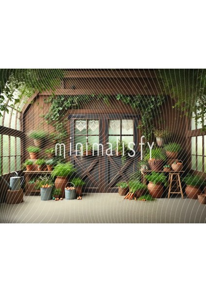 Bahçe Temalı Arka Plan: Bitkiler ve Sebzelerle Dolu 200X150CM Stüdyo Fonu