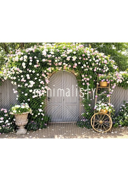 Renklerle Dolu Bahçe Arka Plan 200X150CM, Stüdyo Fonu