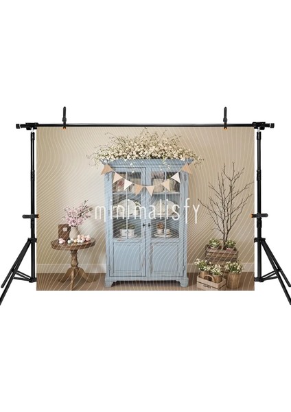 Şirin Çiçekler ve Pastel Renkler ile Dolu Arka Plan 200X150CM, Stüdyo Fonu