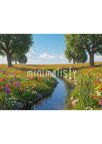 Canlı Çiçekler ve Doğa ile Dolu Bir Arka Plan: 200X150CM, Stüdyo Fonu