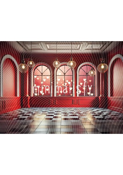 Romantik Kalp Temalı Arka Plan, 200X150CM, Stüdyo Fonu
