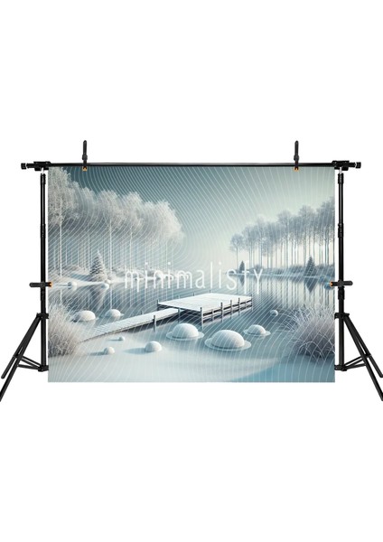 Büyüleyici Kış Manzarası ile 200X150CM Arka Plan, Stüdyo Fonu fiyatları