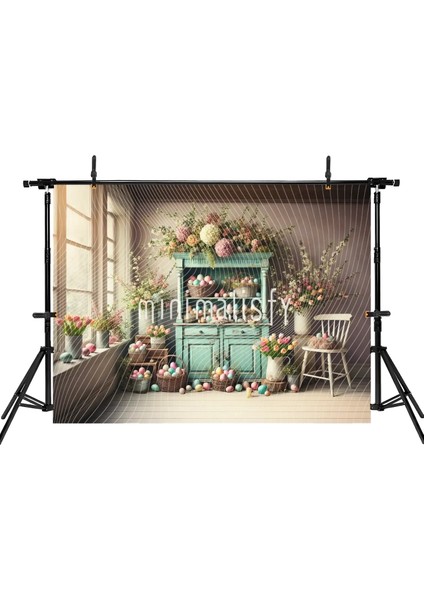 Renkli Yumurtalar ve Çiçeklerle Dolu Şirin Arka Plan, 200X150CM, Stüdyo Fonu fiyatları